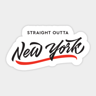 Straight Outta New York Sticker